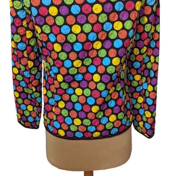 RQT Lightweight Quilted Zip Up Long Sleeve Jacket Black with Multi Color Size S - Picture 12 of 14